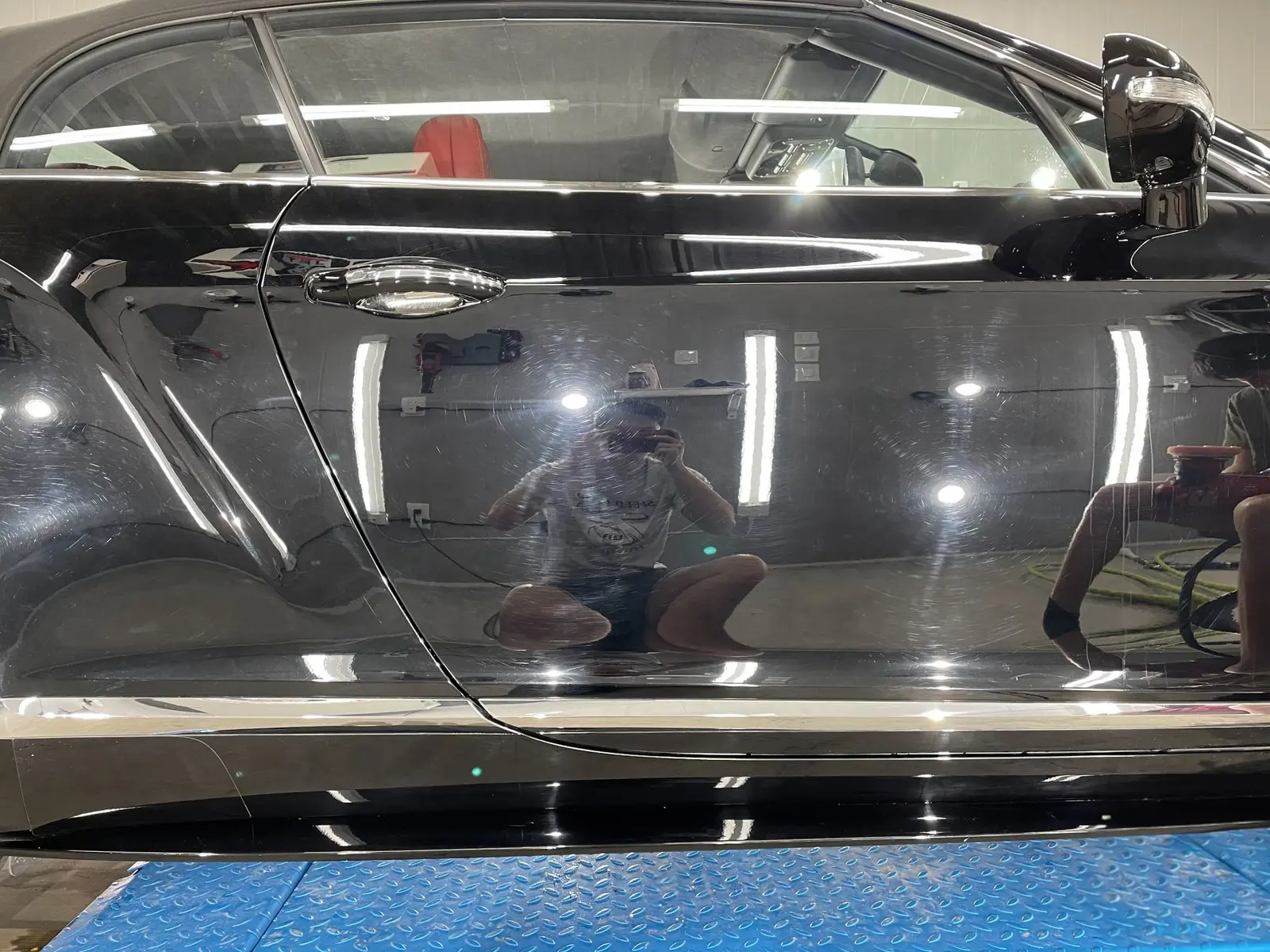 Black Bentley Continental GT before paint correction