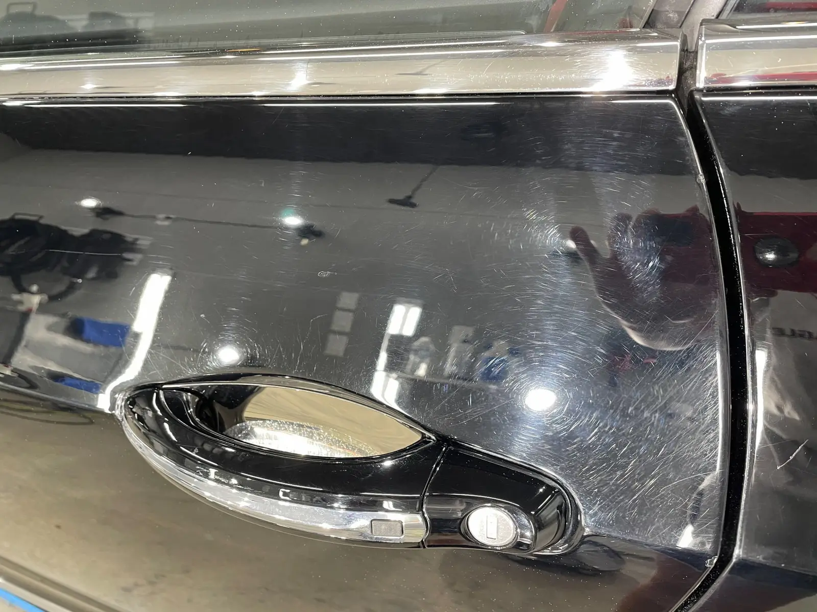 Black Bentley Continental GT before paint correction