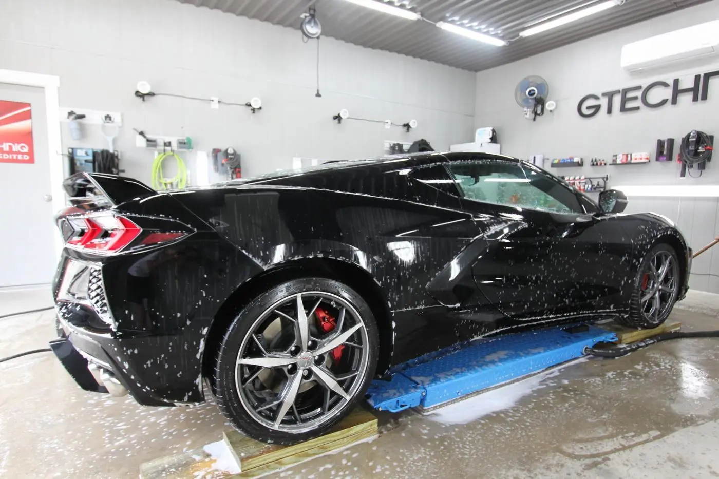 Black C8 Corvette detailed by Derrick's Details in Austin, photo 4 of 7