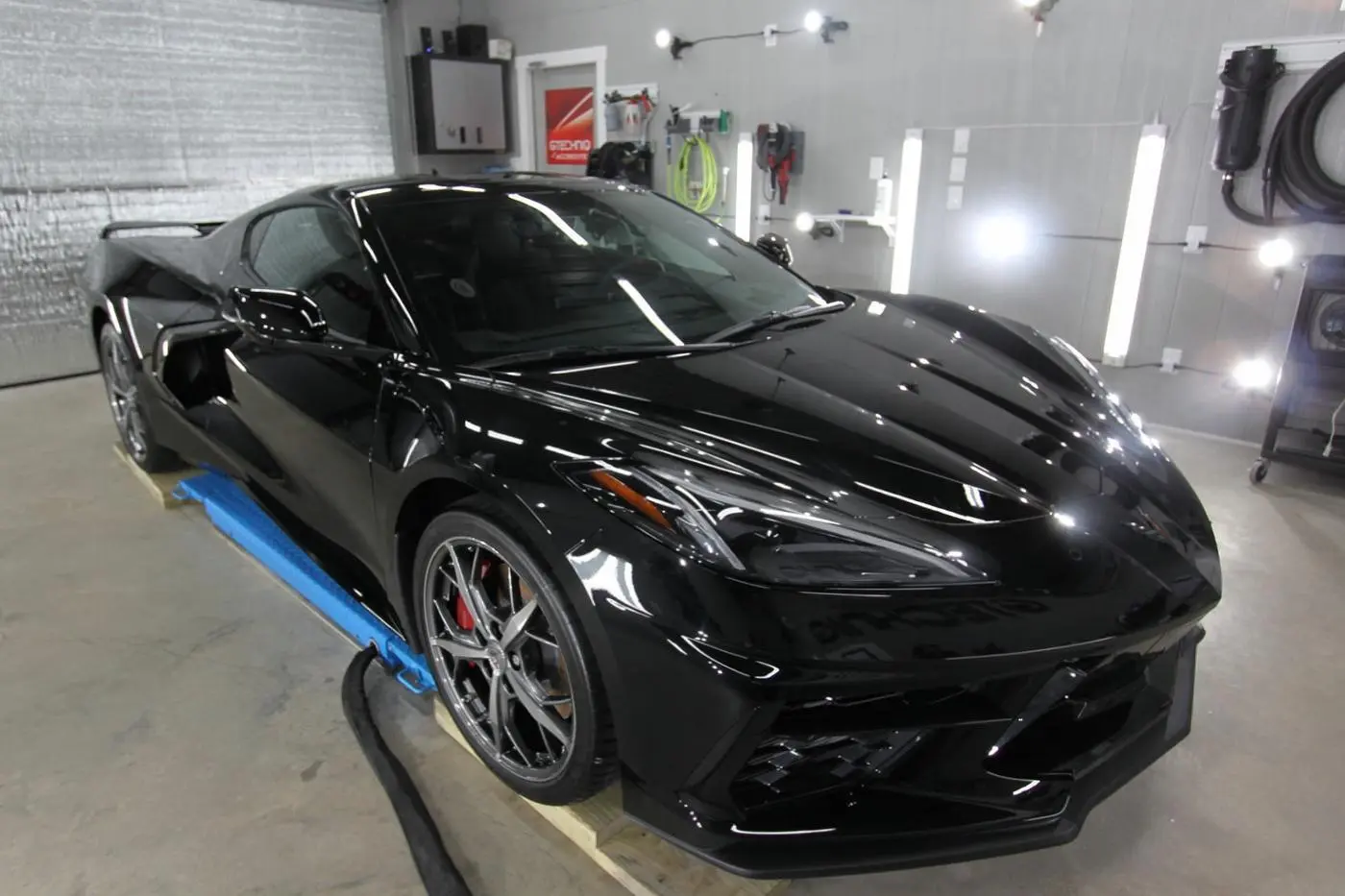 Black C8 Corvette detailed by Derrick's Details in Austin, photo 6 of 7