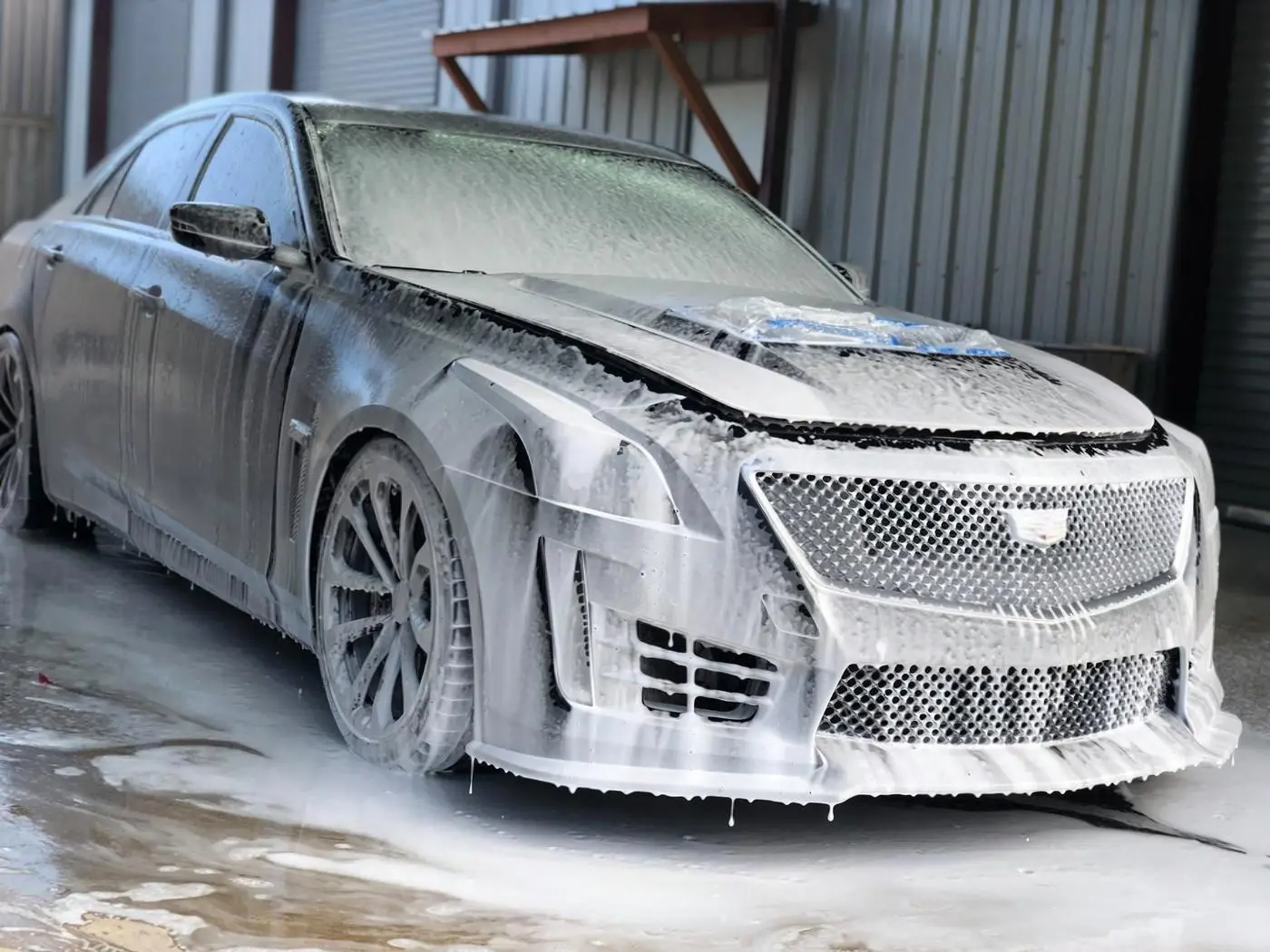 Black Cadillac CTS-V detailed by Derrick's Details in Austin, photo 6 of 12