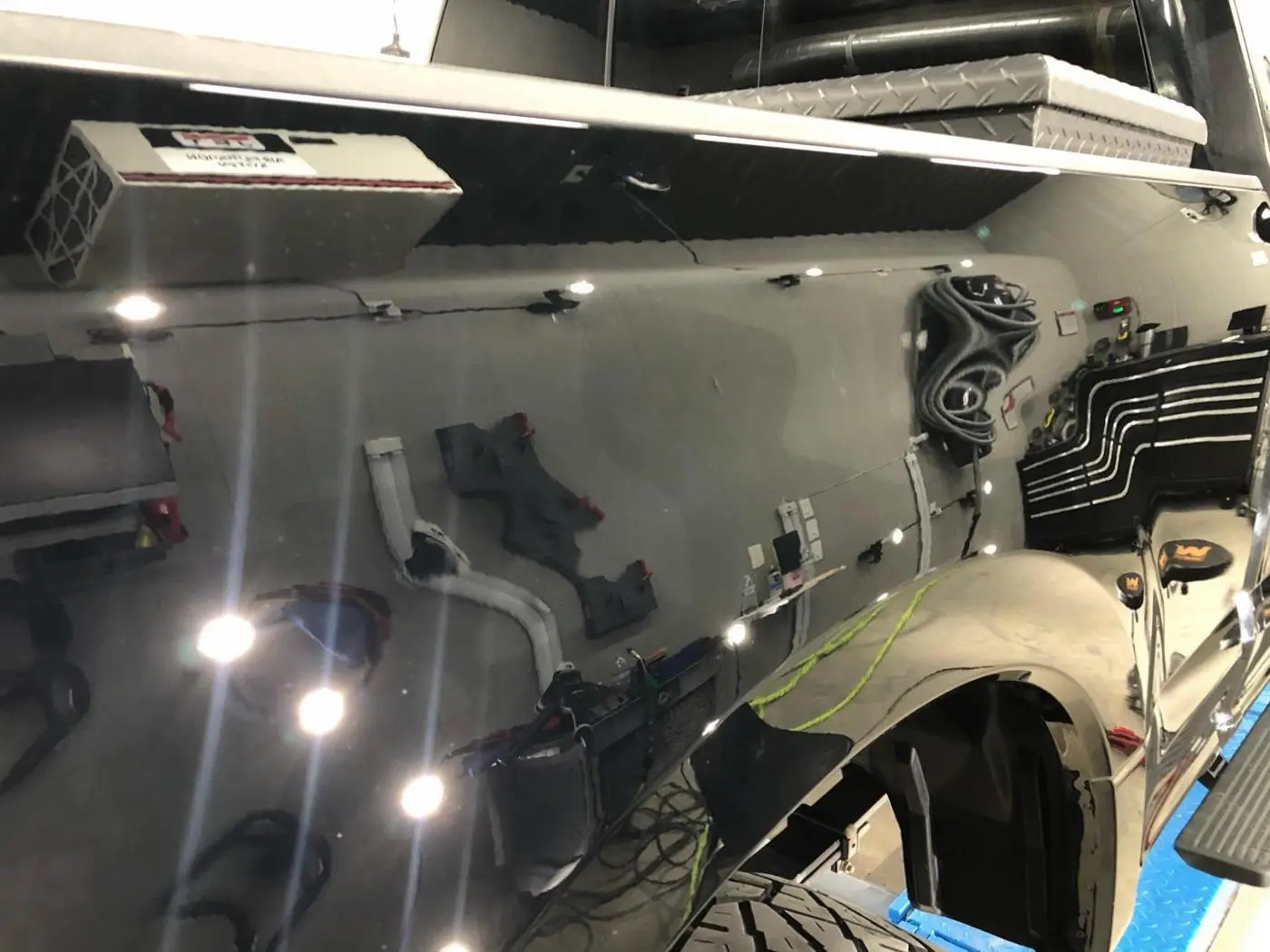 Black Ford F-250 Super Duty after paint correction