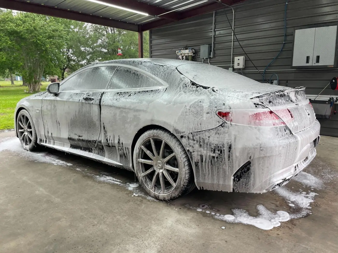 Black Mercedes-AMG S 63 Coupe detailed by Derrick's Details in Austin, photo 7 of 16