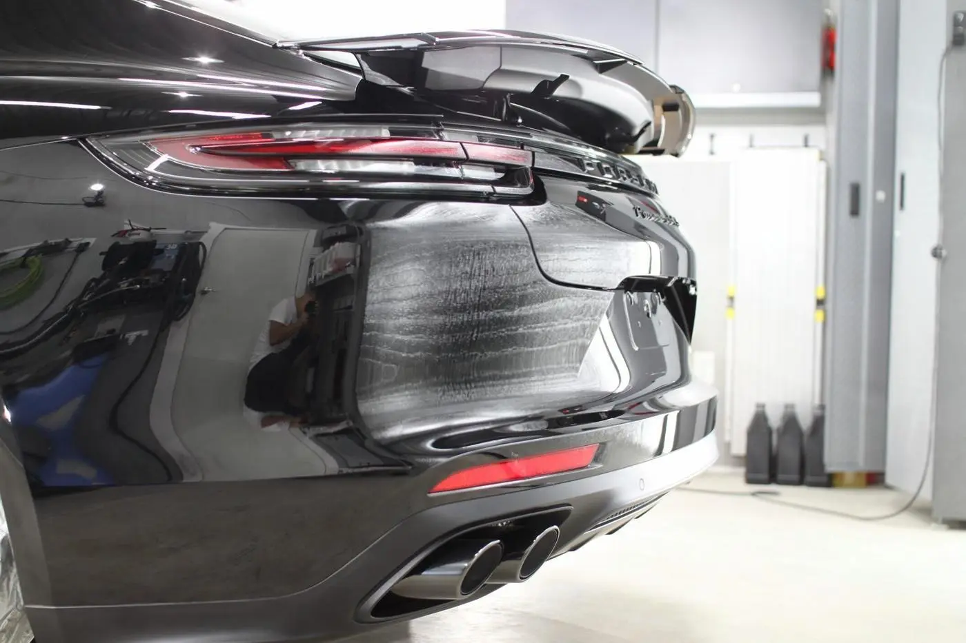 Black Porsche Panamera detailed by Derrick's Details in Austin, photo 4 of 14