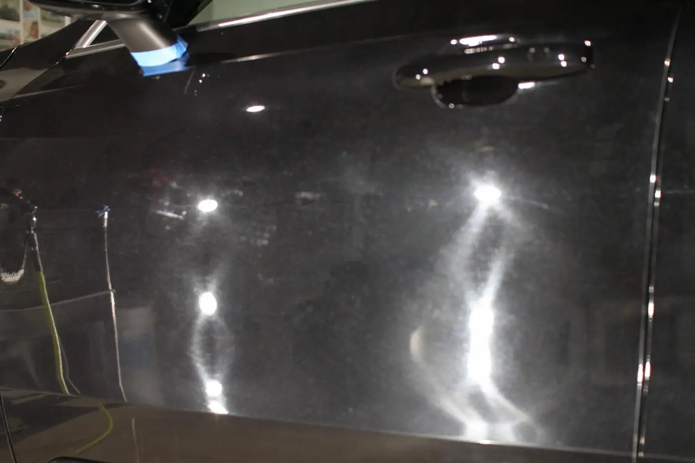 Black Volvo XC90 before paint correction