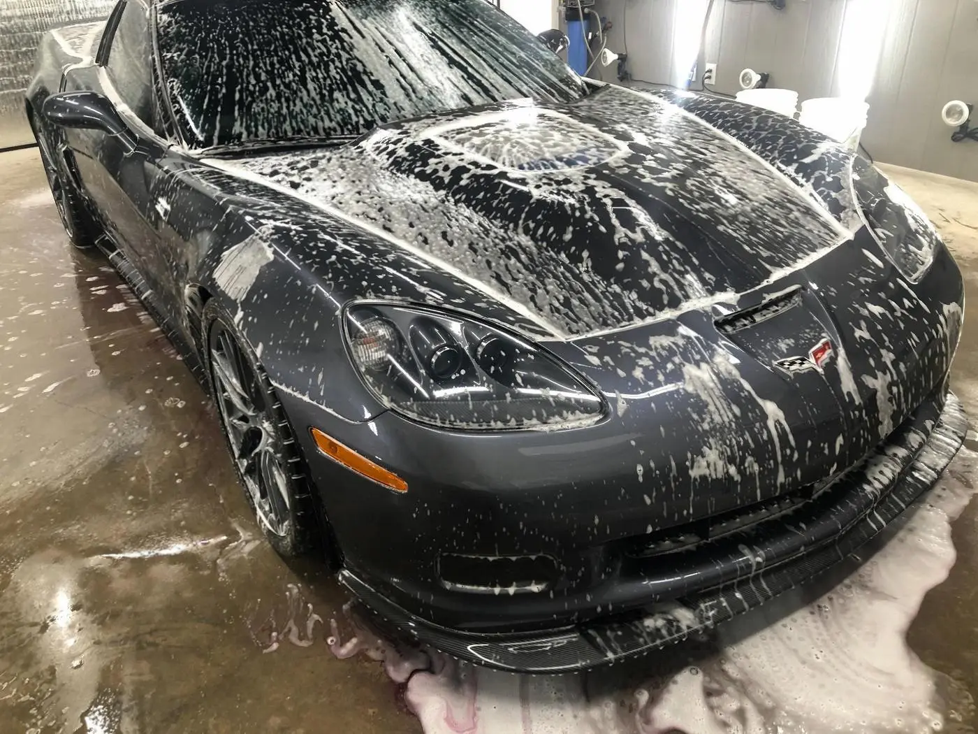 Gray Corvette C6 ZR1 detailed by Derrick's Details in Austin, photo 7 of 25