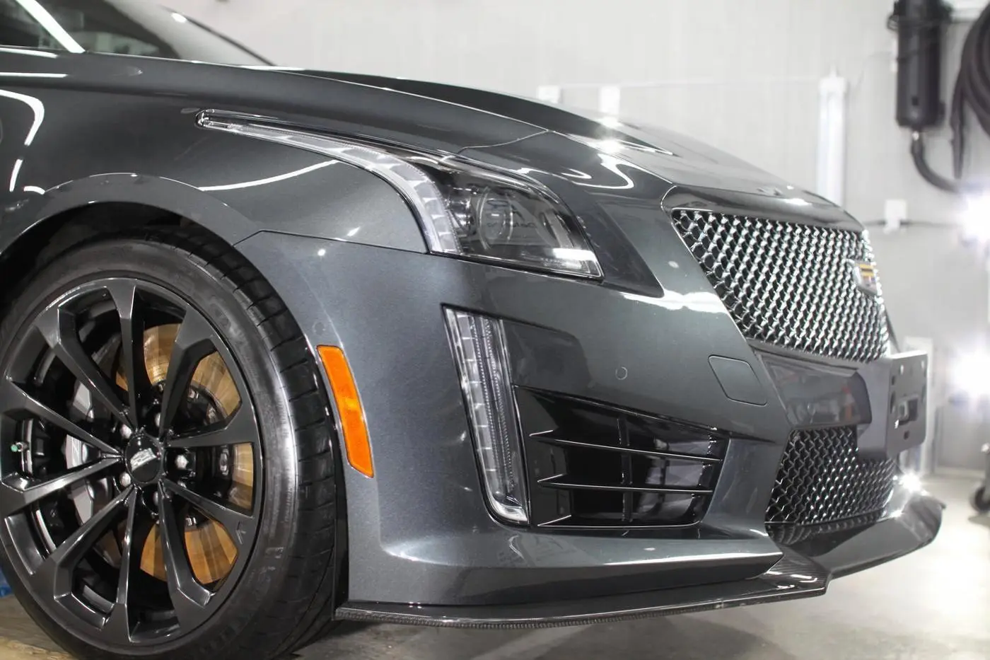 Gray Cadillac CTS-V detailed by Derrick's Details in Austin, photo 1 of 11