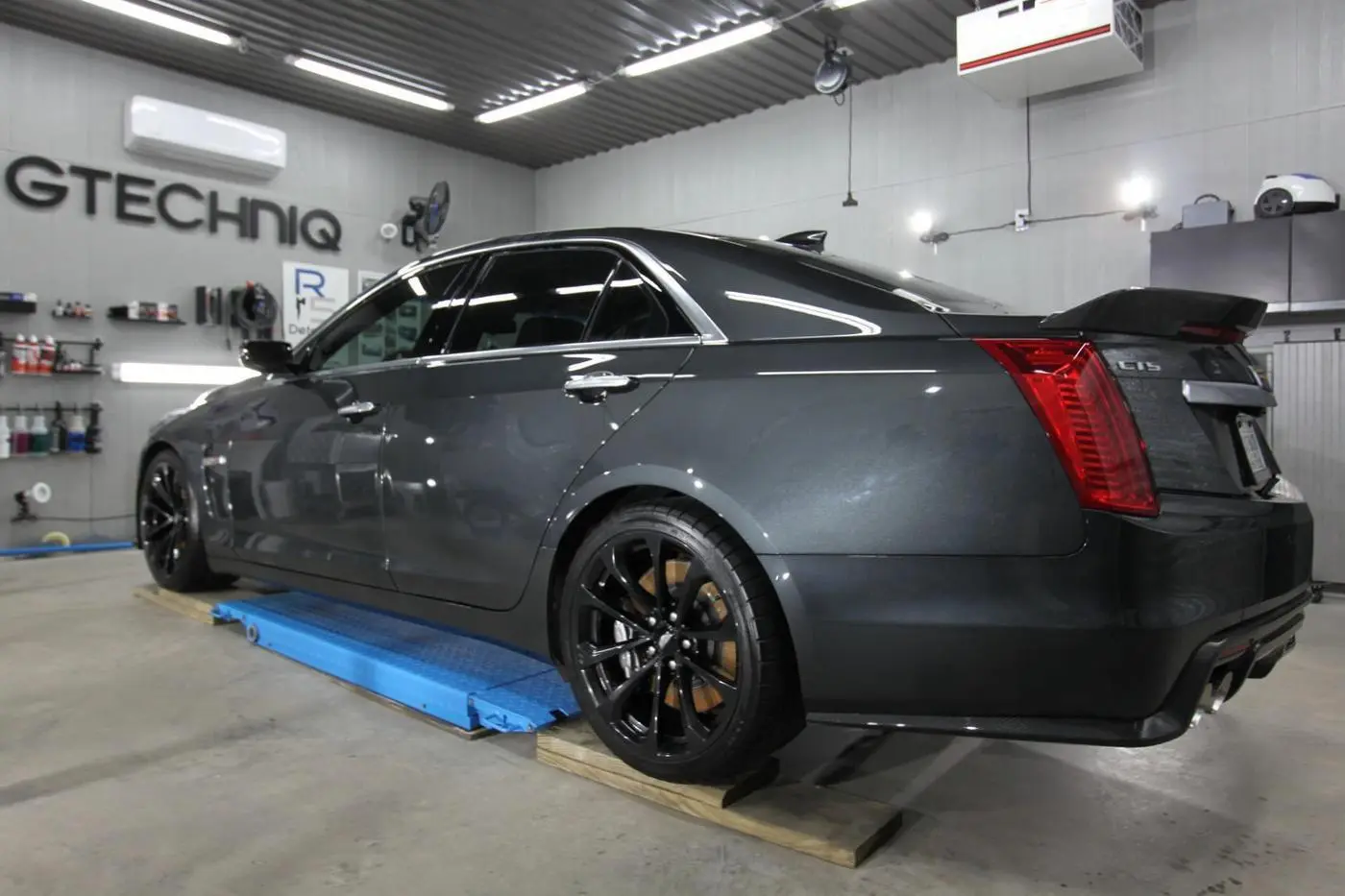 Gray Cadillac CTS-V detailed by Derrick's Details in Austin, photo 4 of 11