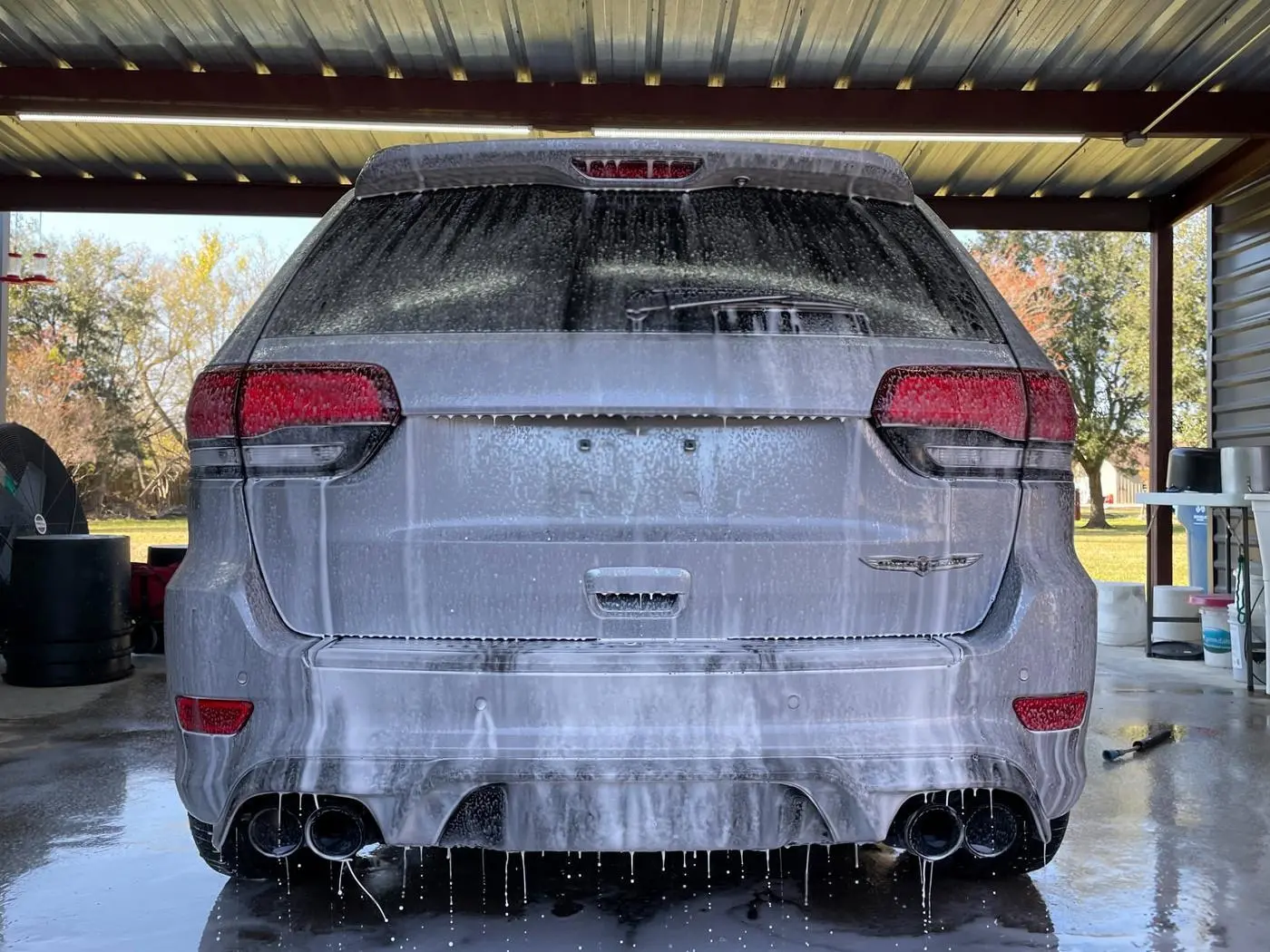 Gray Jeep Grand Cherokee Trackhawk detailed by Derrick's Details in Austin, photo 23 of 24