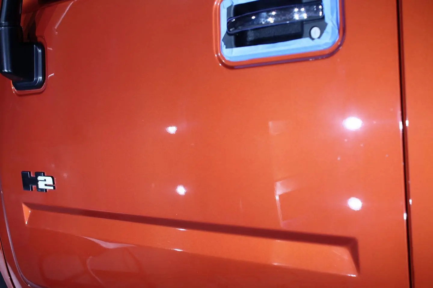 Orange Hummer after paint correction