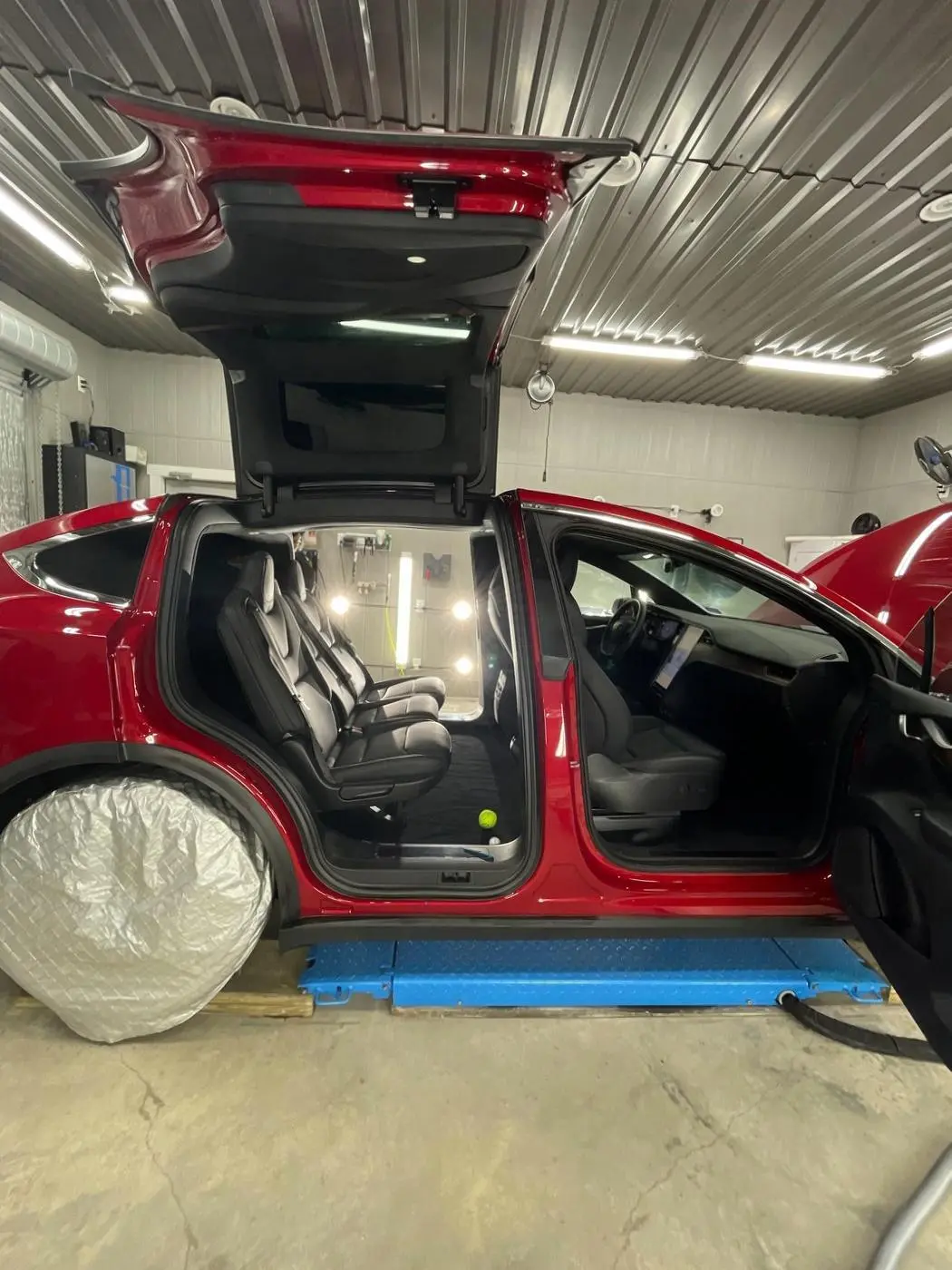 Red Tesla Model S detailed by Derrick's Details in Austin, photo 6 of 9