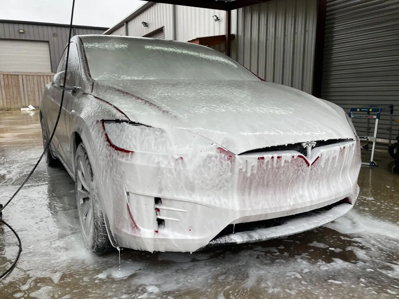 Red Tesla Model S detailed by Derrick's Details in Austin, photo 9 of 9