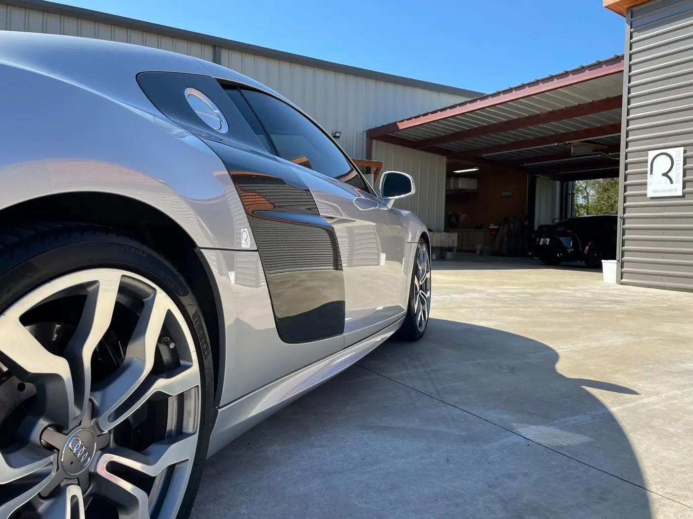 Silver Audi R8 detailed by Derrick's Details in Austin, photo 5 of 16