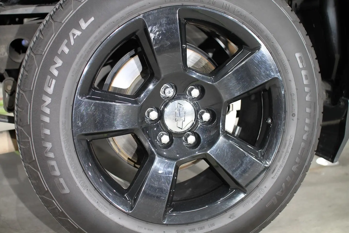 Black Chevrolet Silverado before paint correction