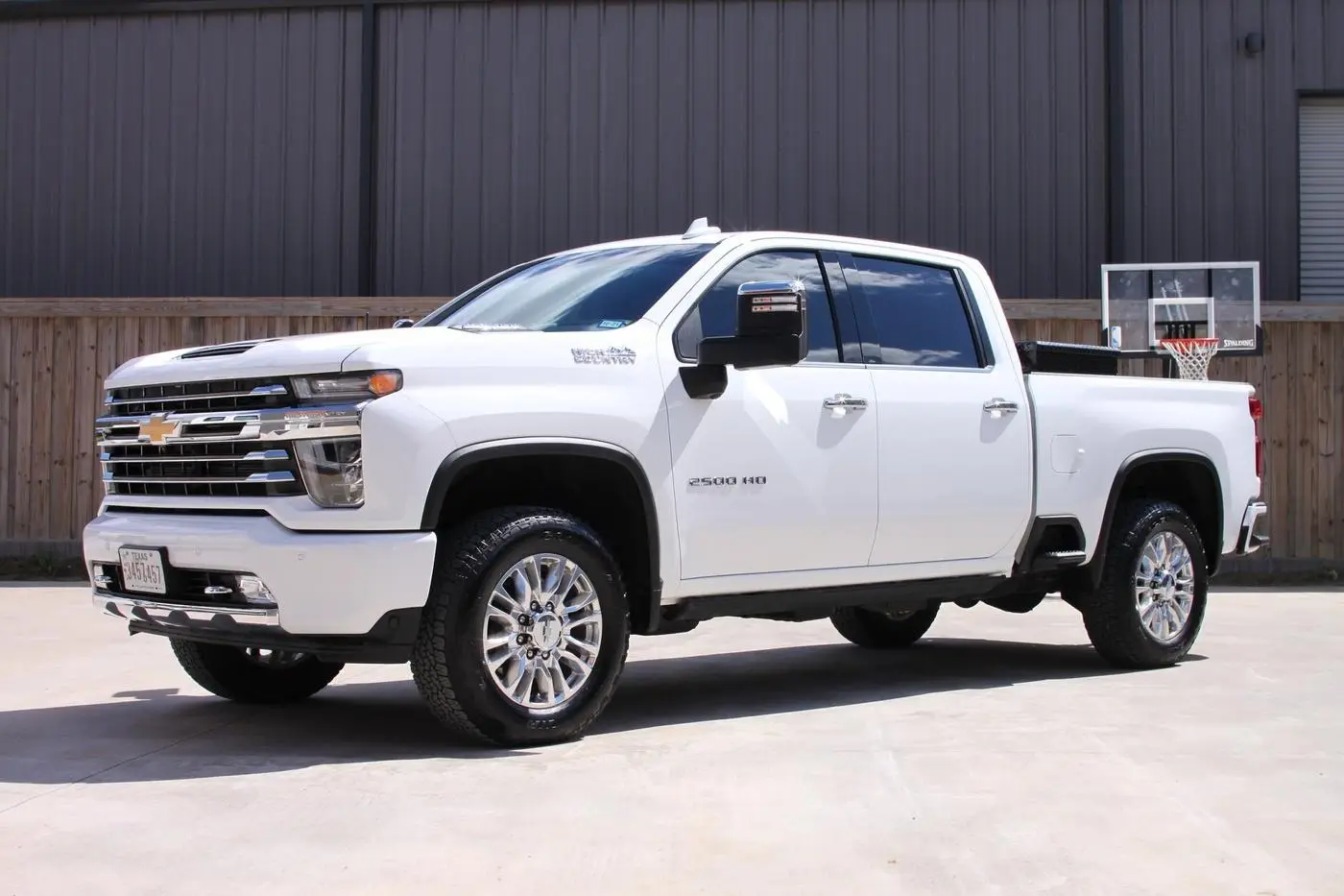 White Chevrolet Silverado 2500HD detailed by Derrick's Details in Austin, photo 1 of 17