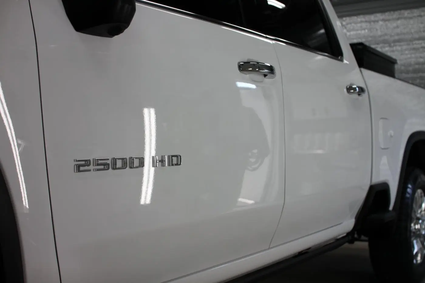 White Chevrolet Silverado 2500HD detailed by Derrick's Details in Austin, photo 5 of 17