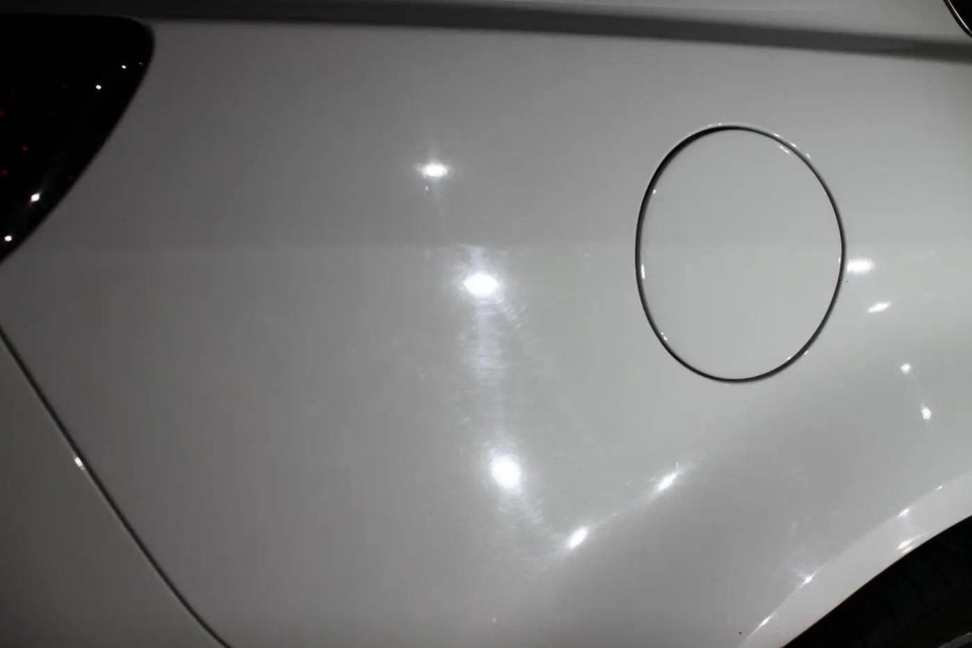 White Chevrolet SS before paint correction