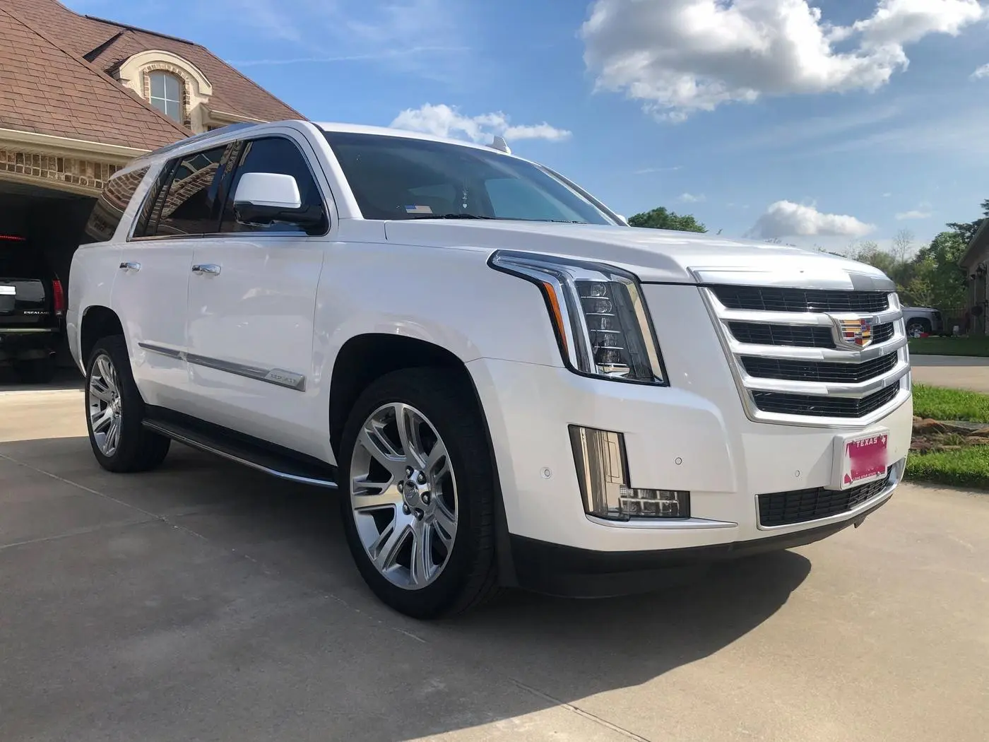 White Cadillac Escalade detailed by Derrick's Details in Austin, photo 2 of 12