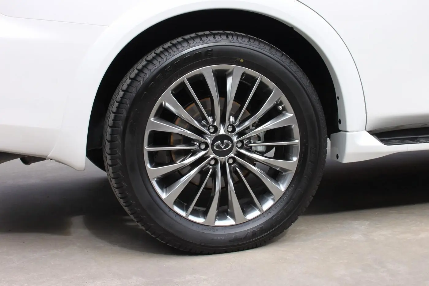 White Infiniti QX80 detailed by Derrick's Details in Austin, photo 5 of 18
