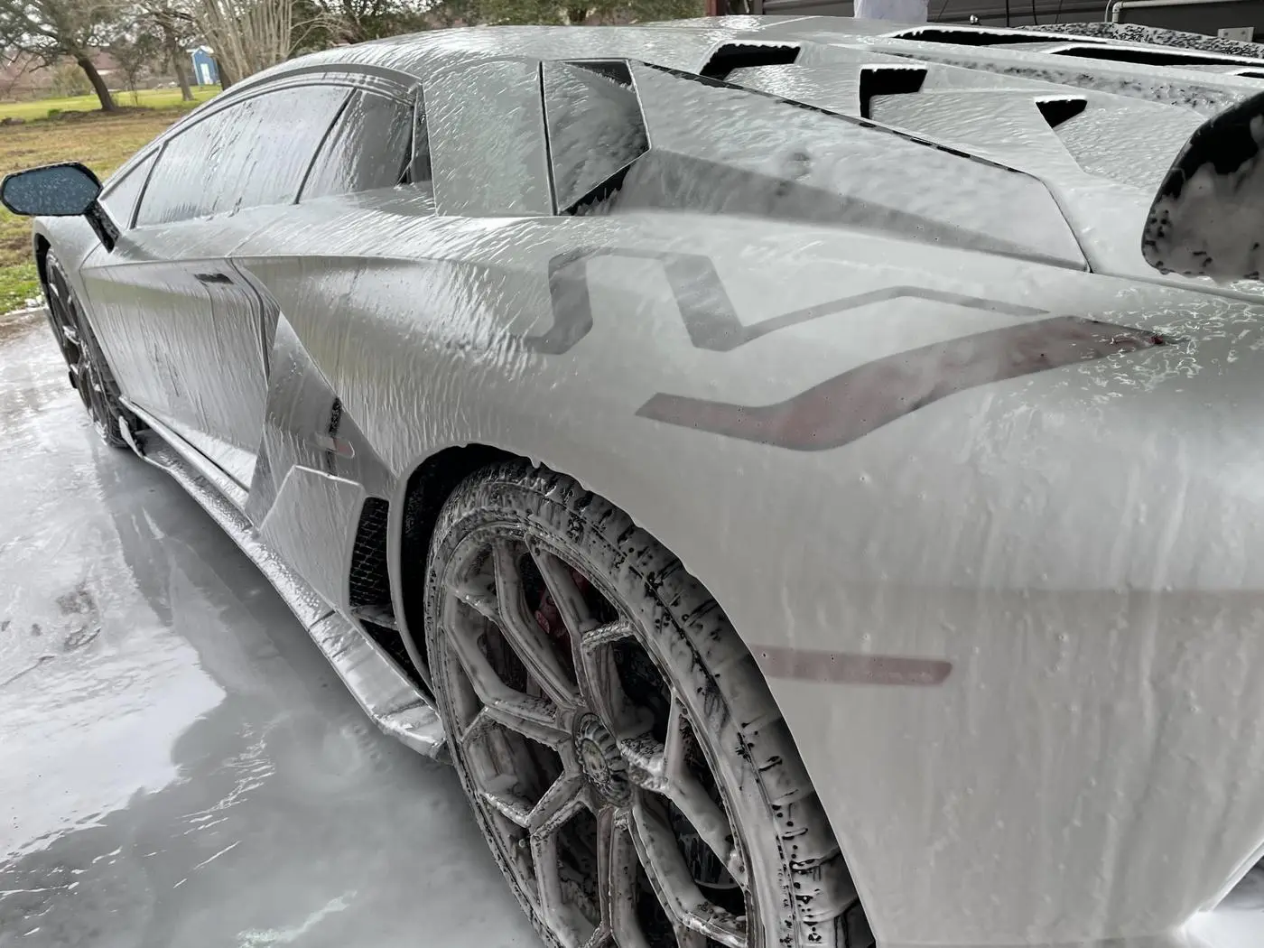 White Lamborghini Aventador SVJ detailed by Derrick's Details in Austin, photo 16 of 16