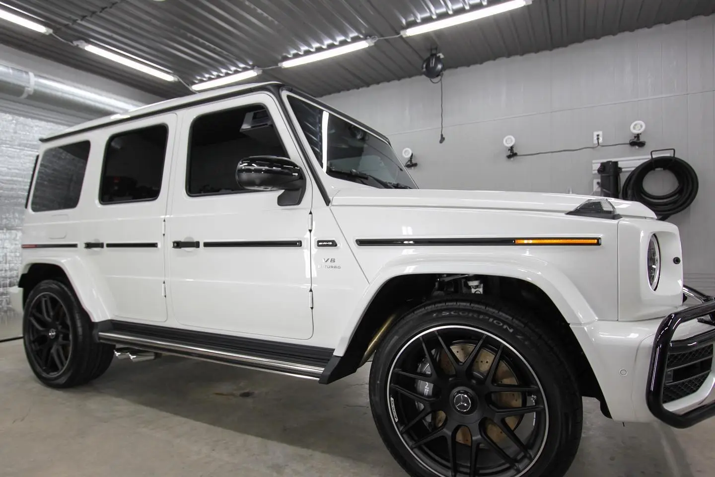 White Mercedes-AMG G 63 detailed by Derrick's Details in Austin, photo 3 of 4